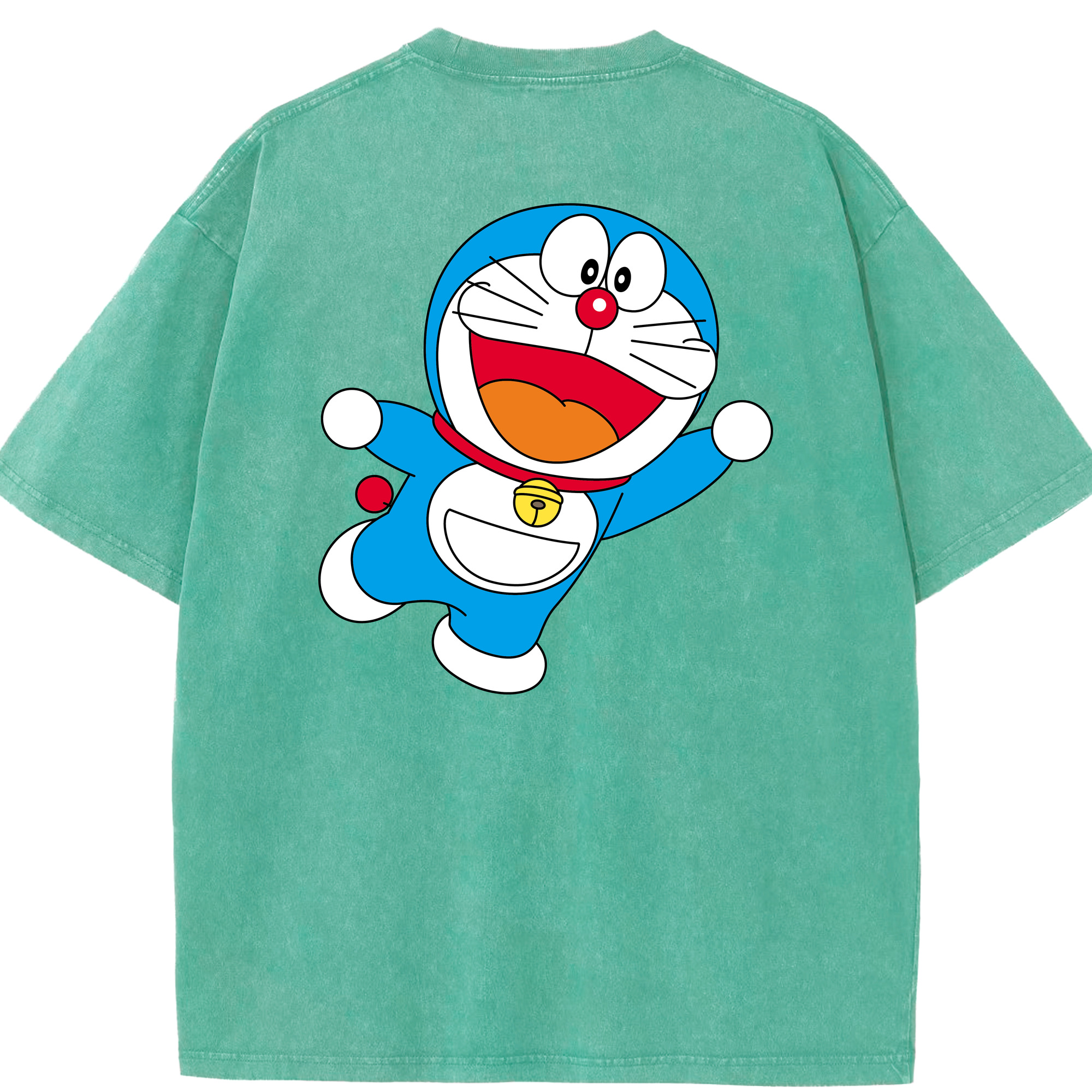（画像用） ドラえもん Doraemon 綿100% ヴィンテージ風 半袖Tシャツ（背面プリント）